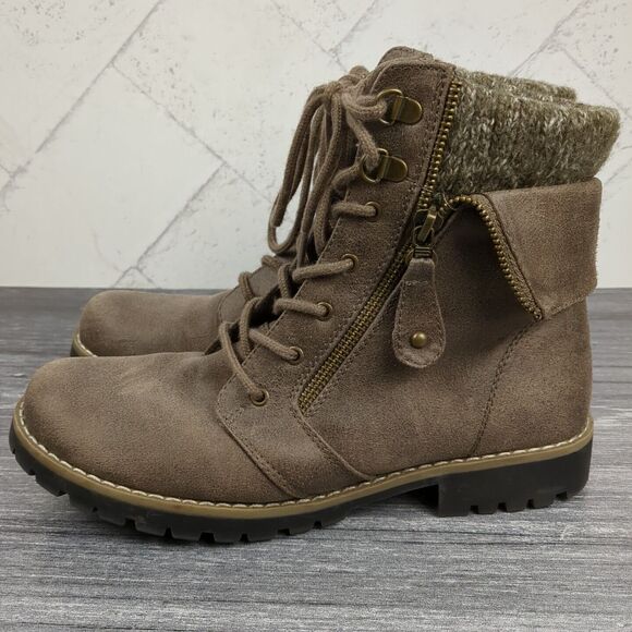 Cliffs White Mountain Boots Womens 8 M Pembroke Ankle Winter Brown Combat Boot - Picture 2 of 10